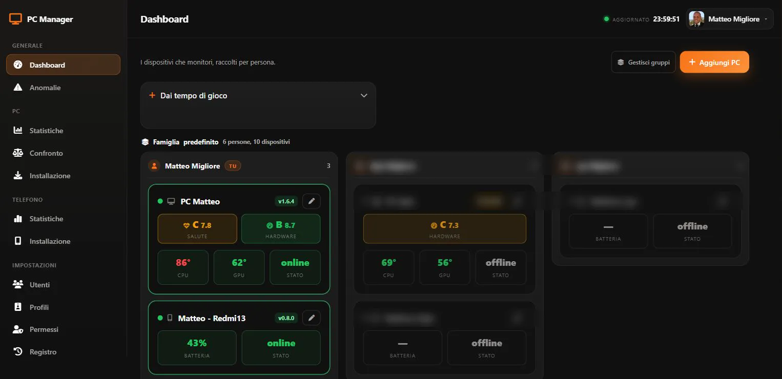 PC Manager: Controllo remoto